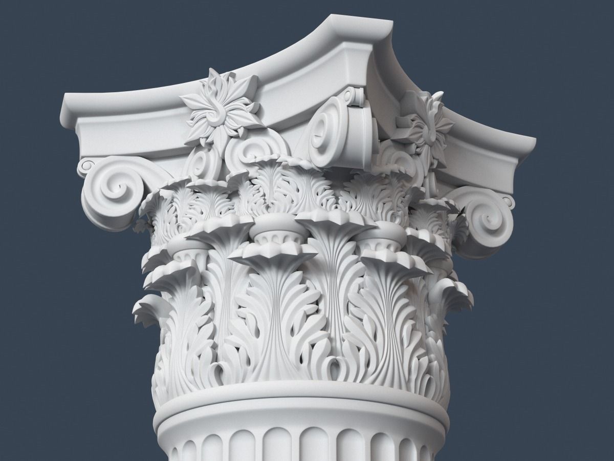 Corinthian Column 3D model_0