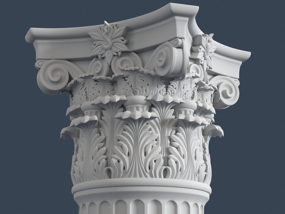 Corinthian Column 3D model_1