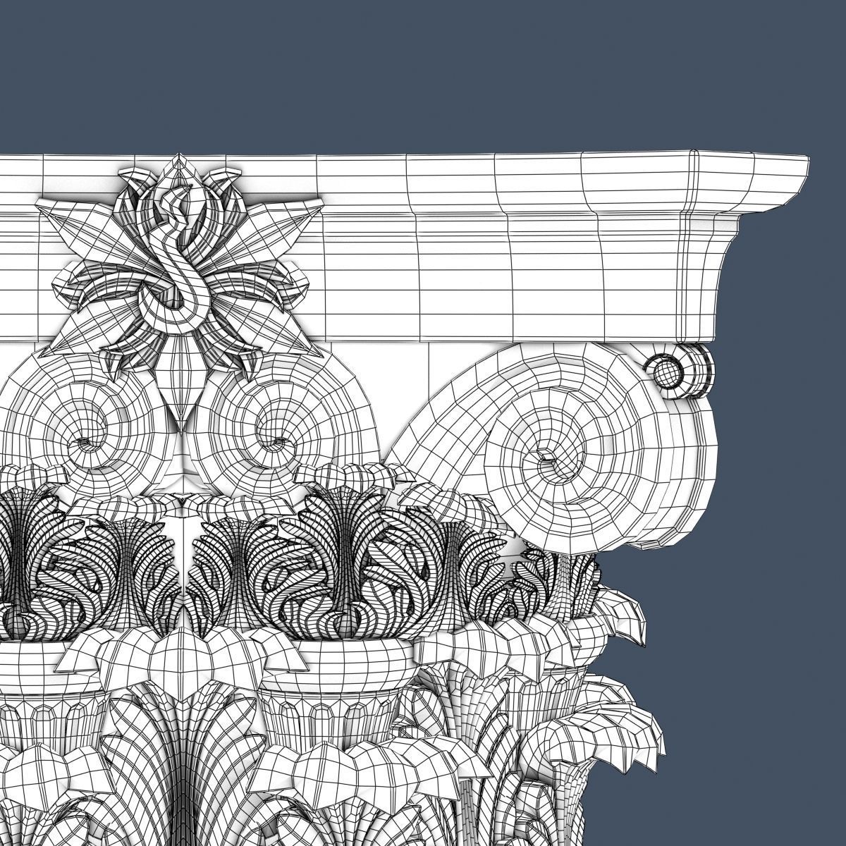 Corinthian Column 3D model_8