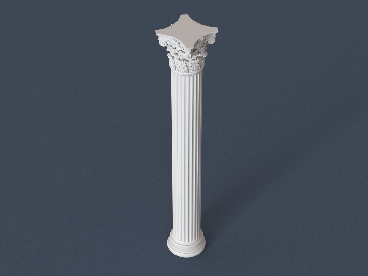 Corinthian Column 3D model_3