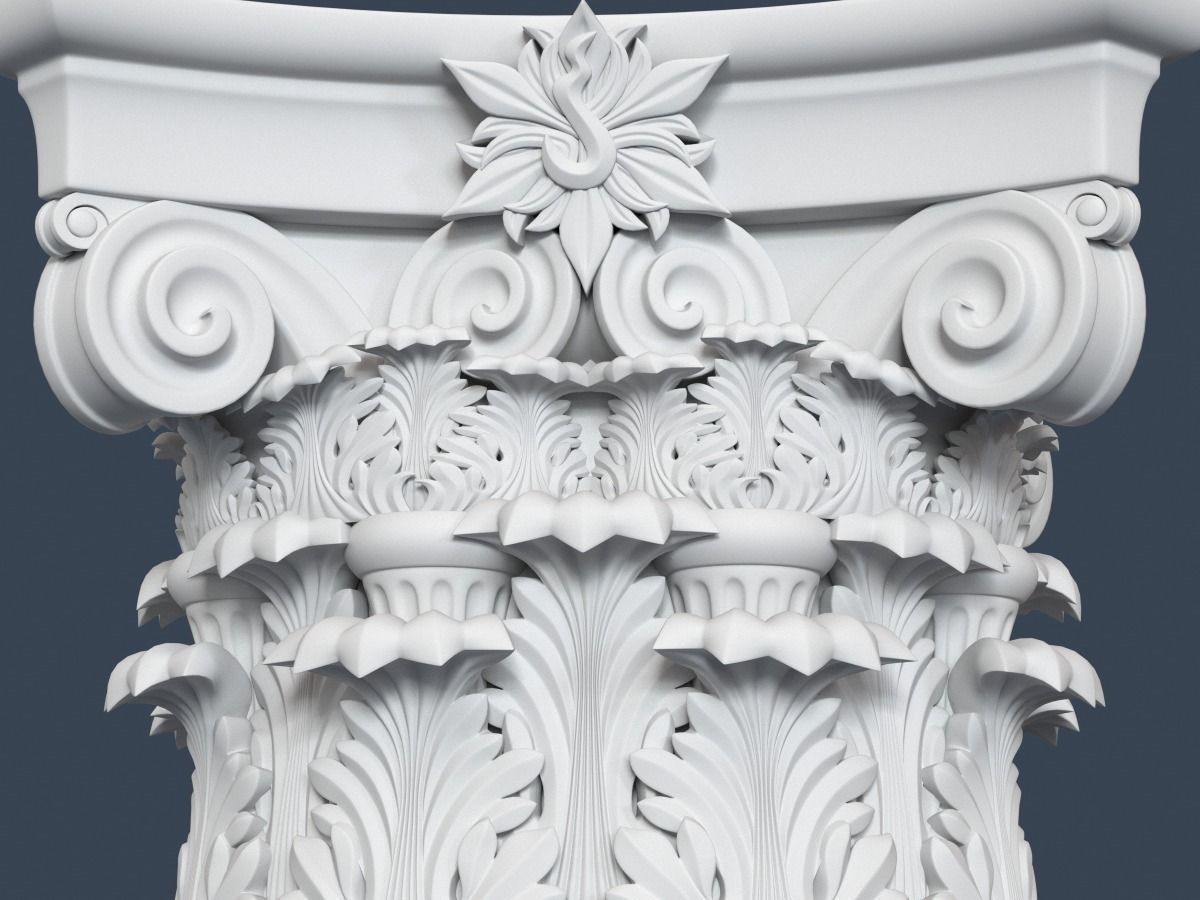 Corinthian Column 3D model_2