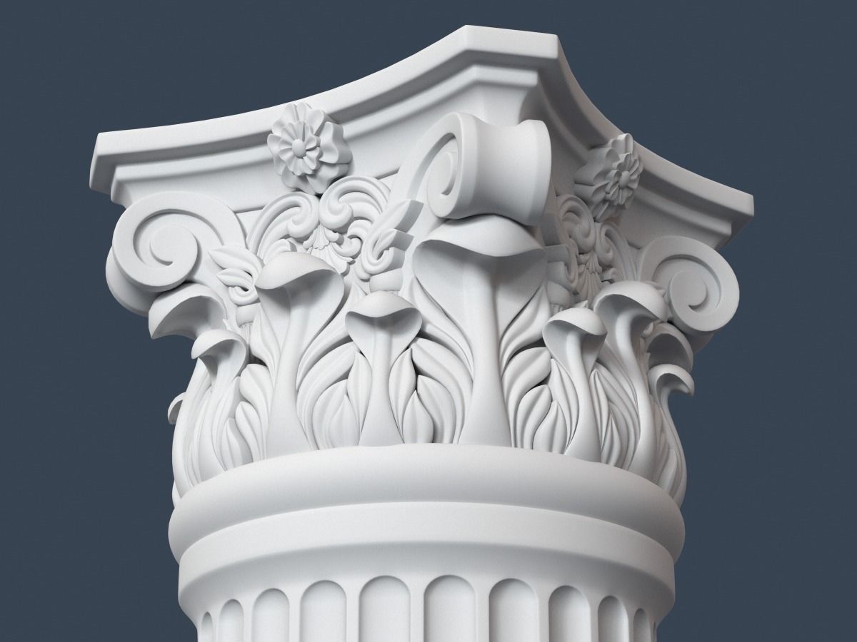 10 Classical Columns Collection 3D model_8