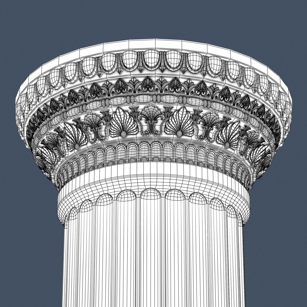 10 Classical Columns Collection 3D model_20