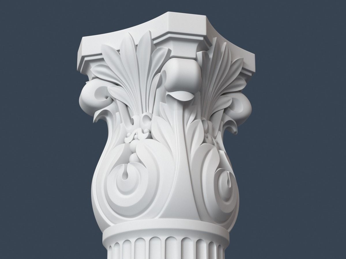 10 Classical Columns Collection 3D model_4