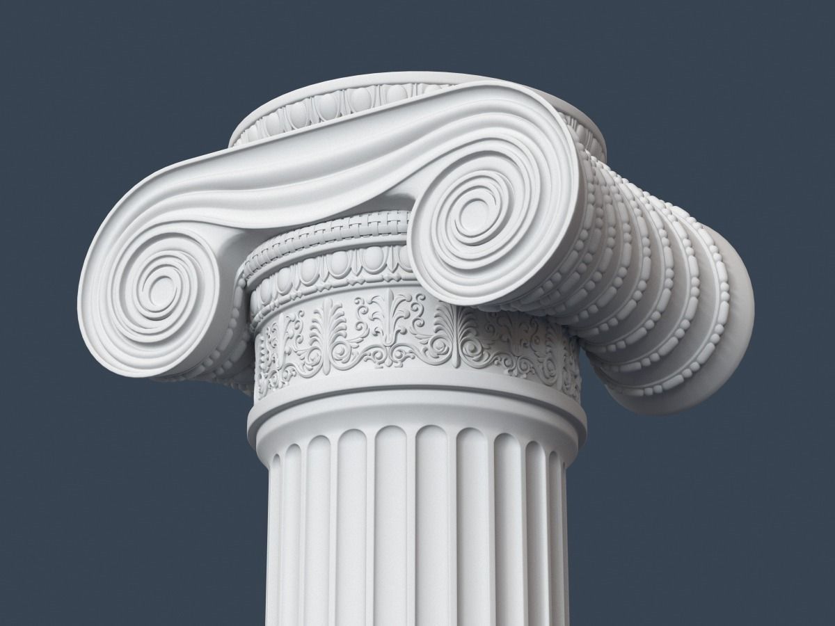 10 Classical Columns Collection 3D model_7