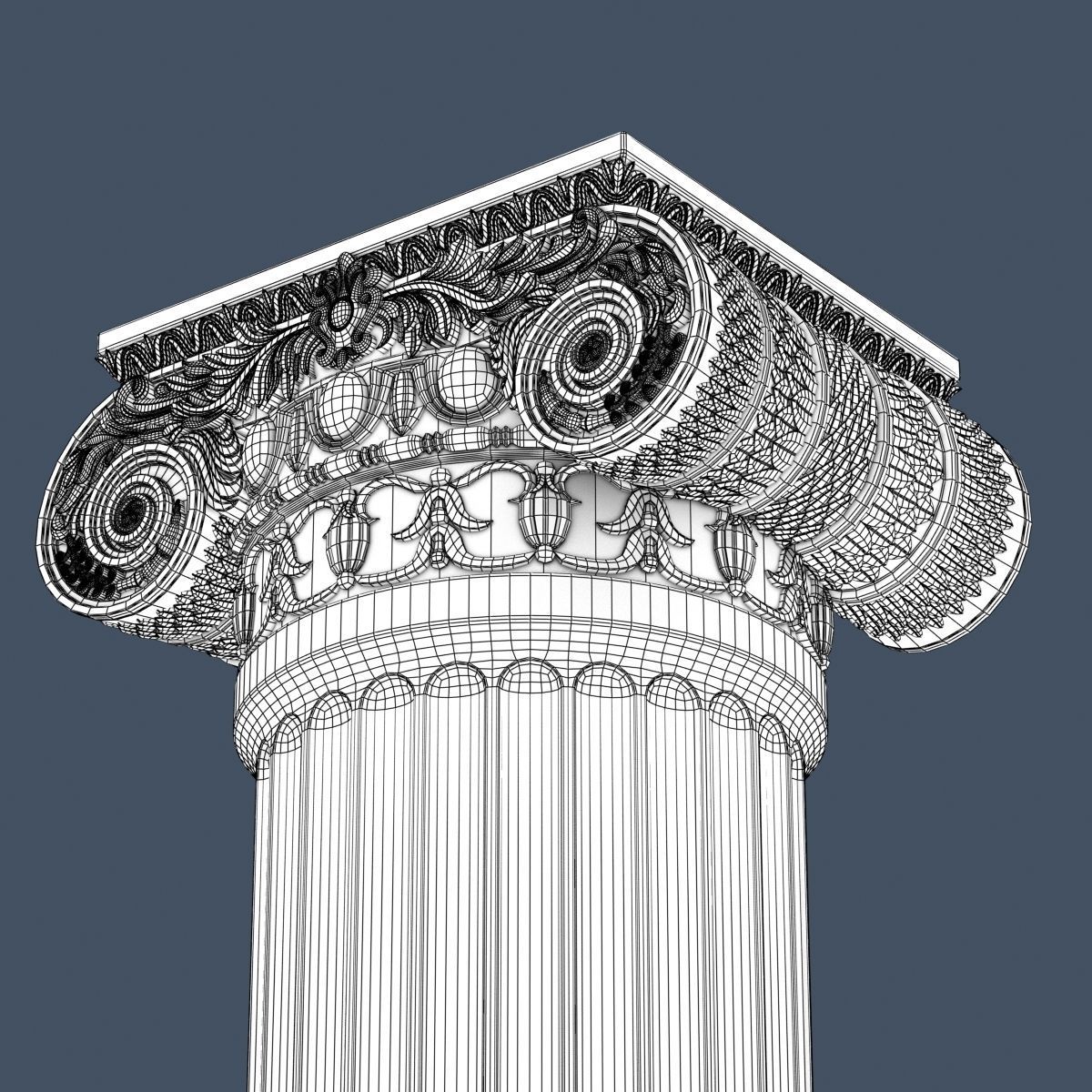 10 Classical Columns Collection 3D model_14