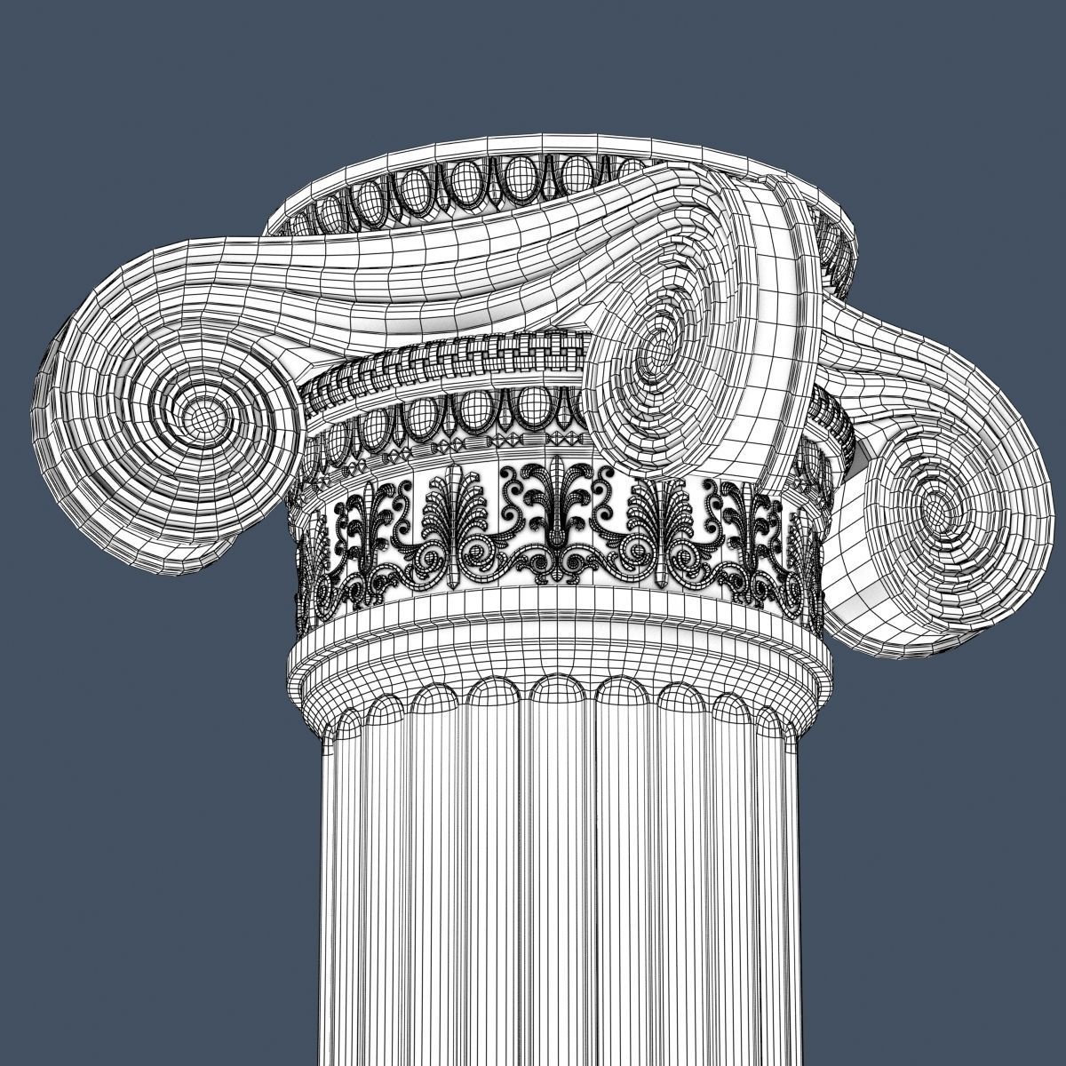 10 Classical Columns Collection 3D model_11