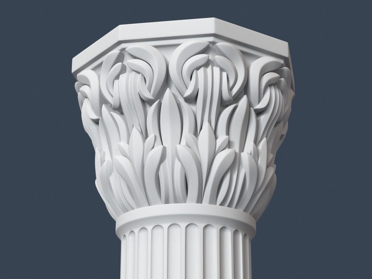 10 Classical Columns Collection 3D model_10