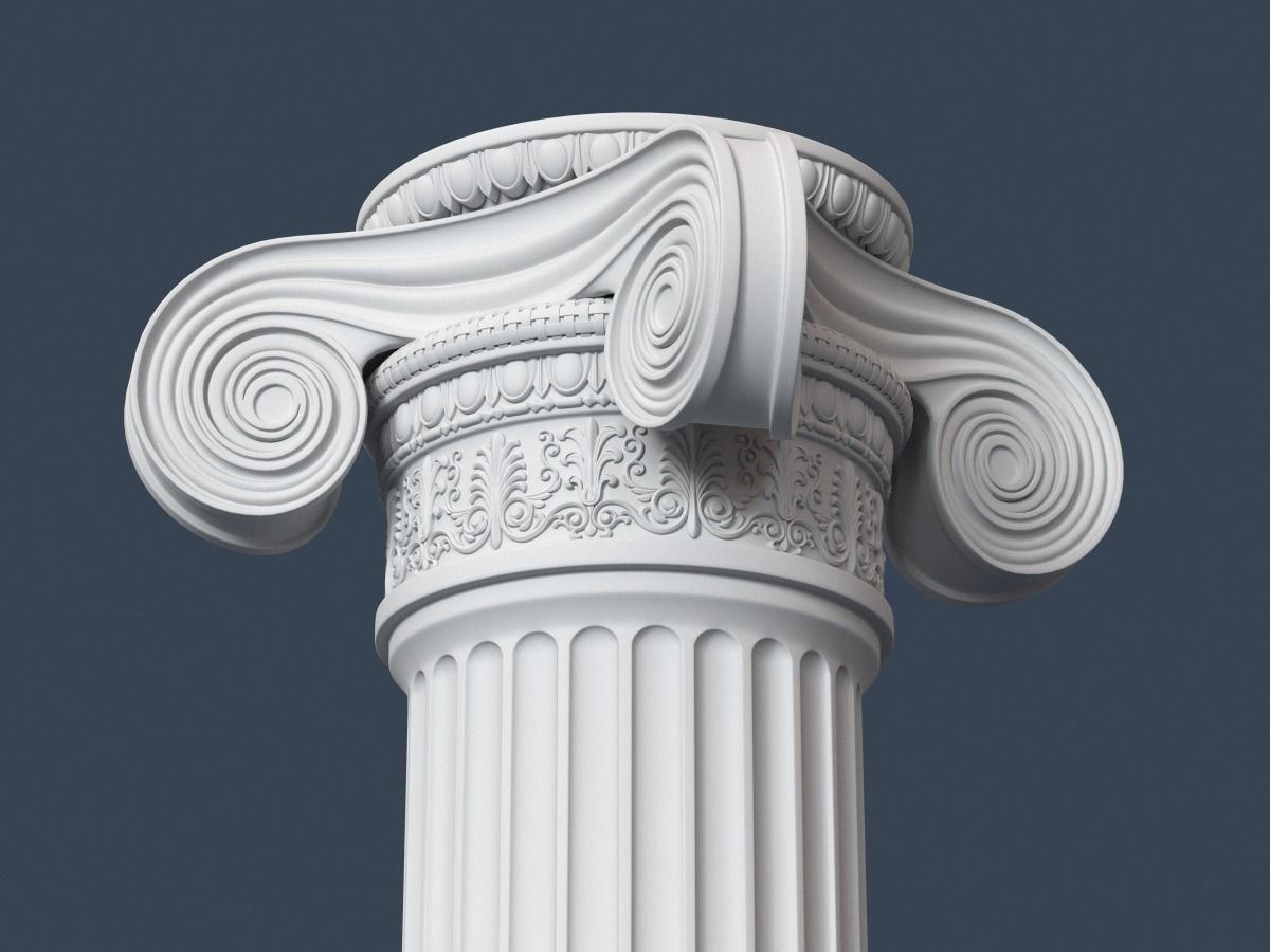 10 Classical Columns Collection 3D model_9