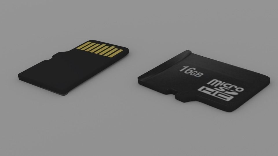 Micro SD Card 16 GB Free 3D model_0