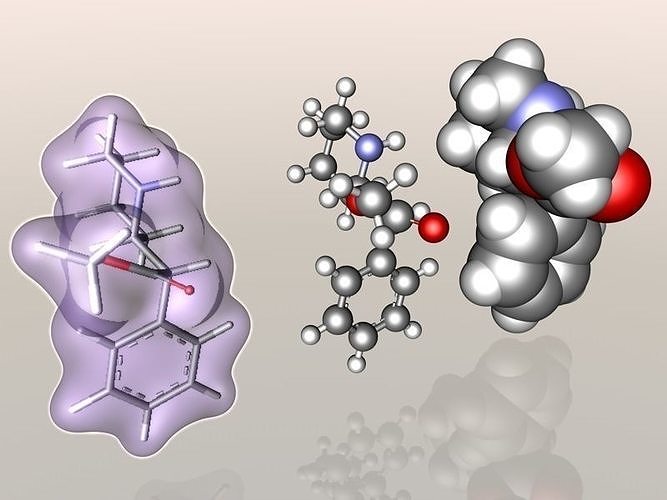 Ritalin molecule 3D model