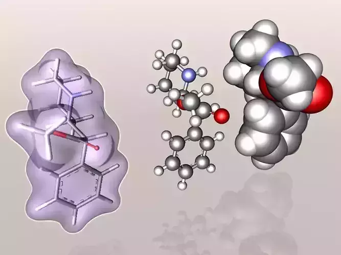 Ritalin molecule 3D model