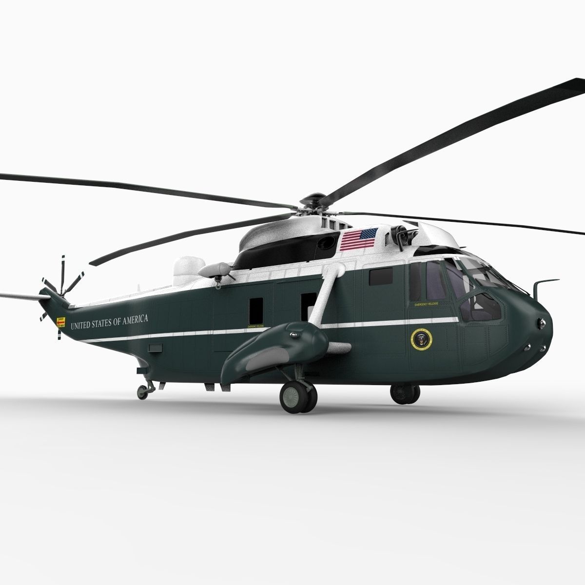 Sea King Helicopter 3D Model .max .obj .3ds .c4d .lwo .lw .lws .ma .mb