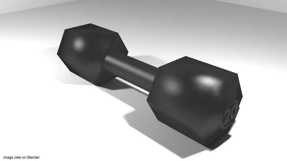 Exercise Equipment Shaped Dumbell 3D model
