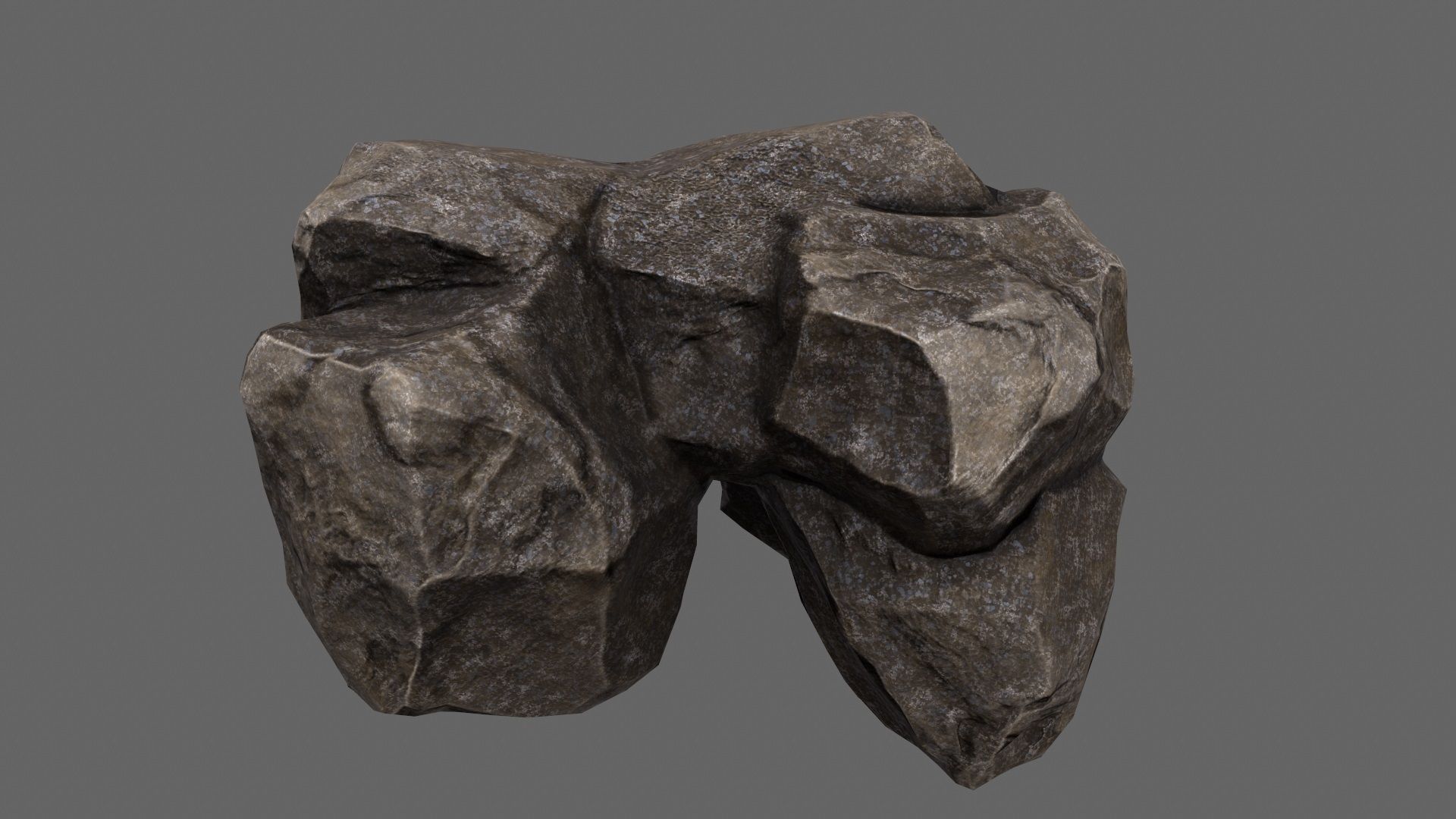 mountain rock Low-poly 3D model_13