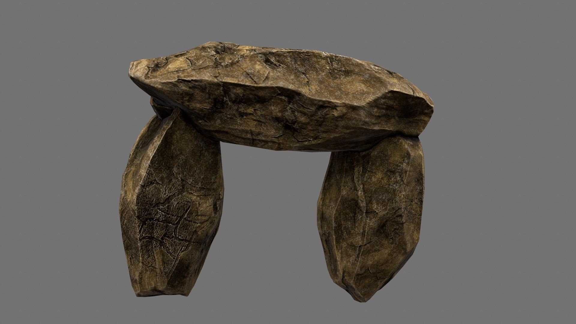 mountain rock Low-poly 3D model_11