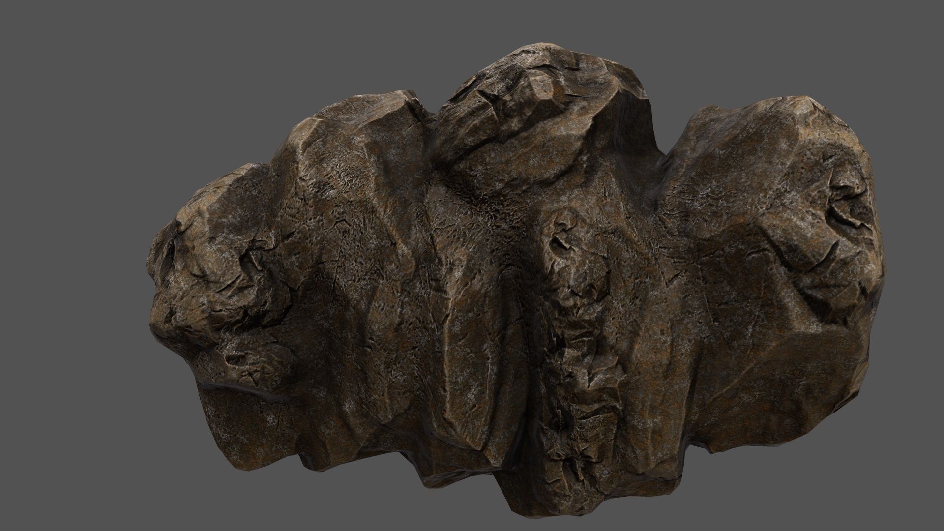 mountain rock Low-poly 3D model_1