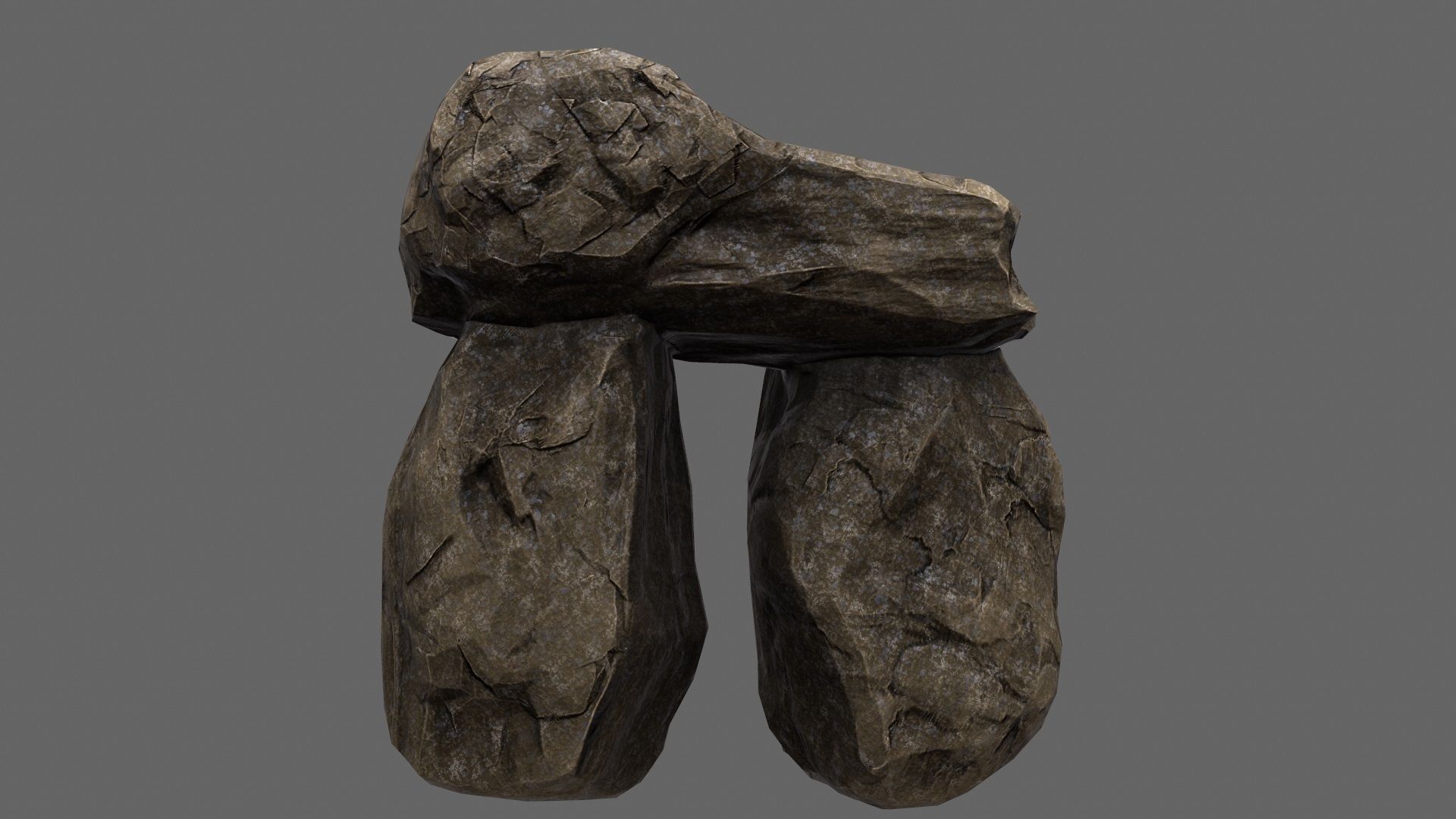 mountain rock Low-poly 3D model_7