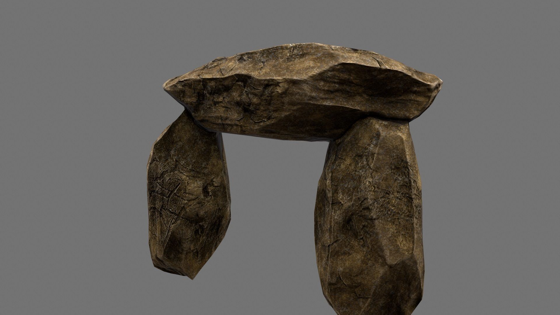 mountain rock Low-poly 3D model_12