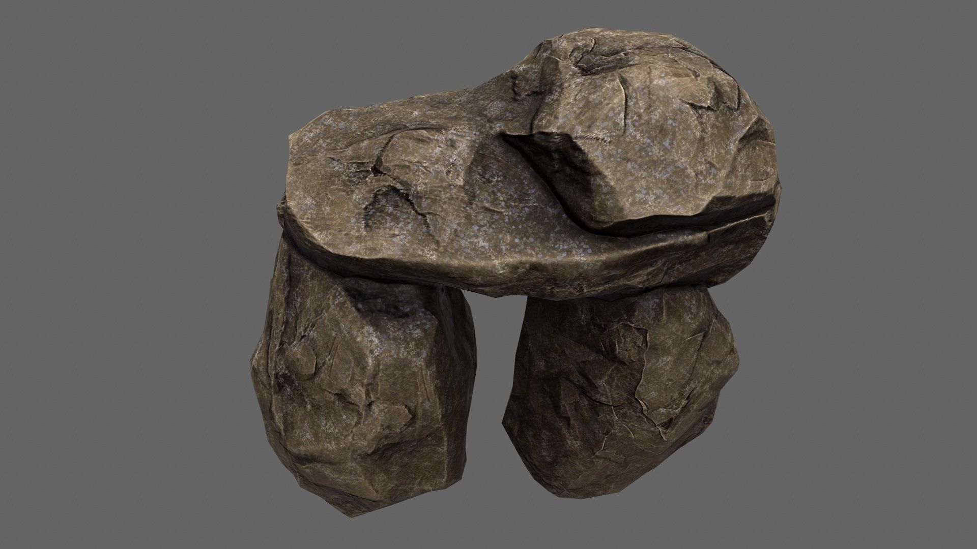 mountain rock Low-poly 3D model_8