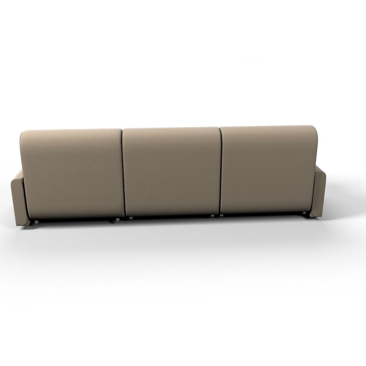 Fabric couch 3D model_4