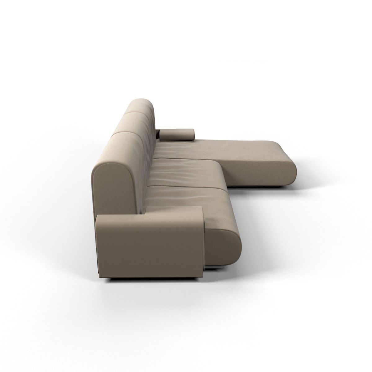 Fabric couch 3D model_3
