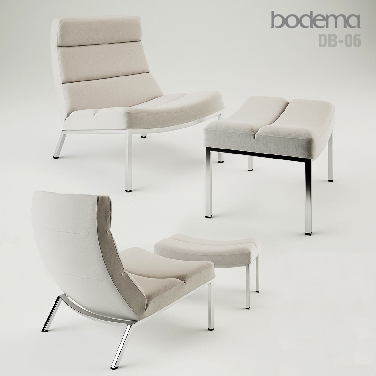 Bodema Db06 Armchair 3D model_2
