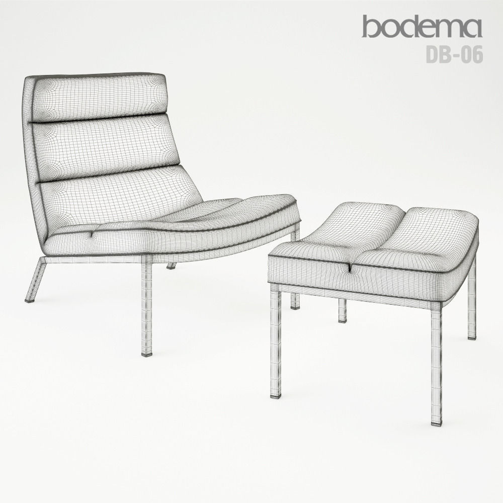 Bodema Db06 Armchair 3D model_3
