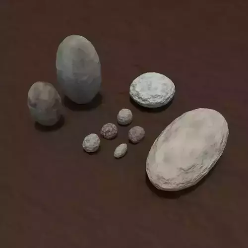 Rock Collection 1 moon Low-poly 3D model