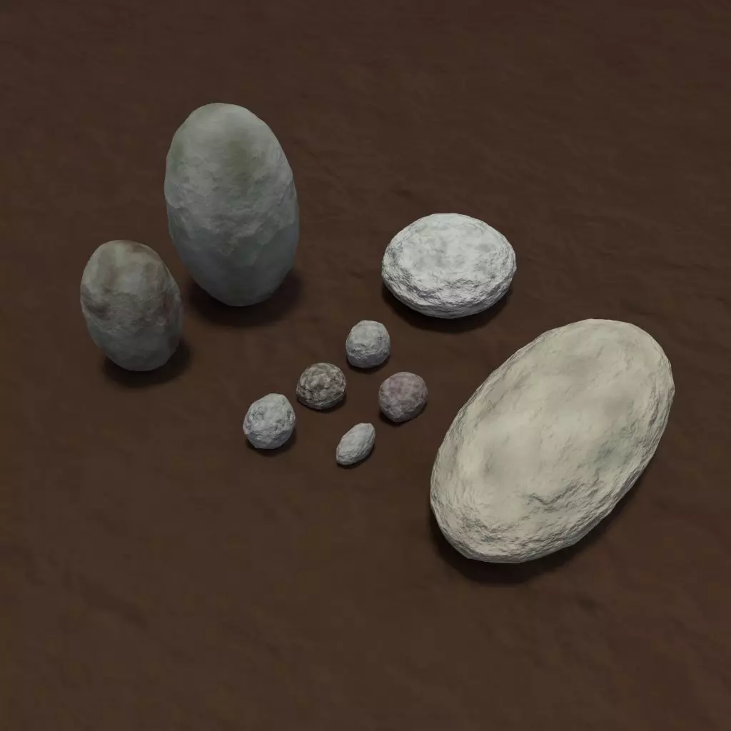 Rock Collection 1 moon Low-poly 3D model