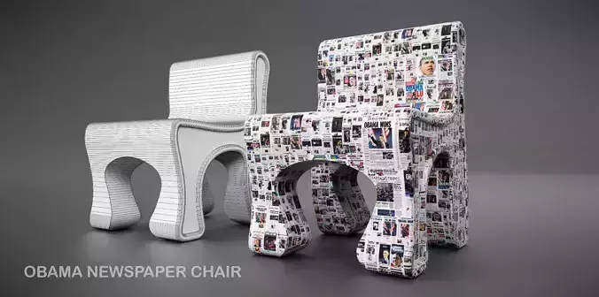 OBAMA NEWS CHAIR Free 3D model