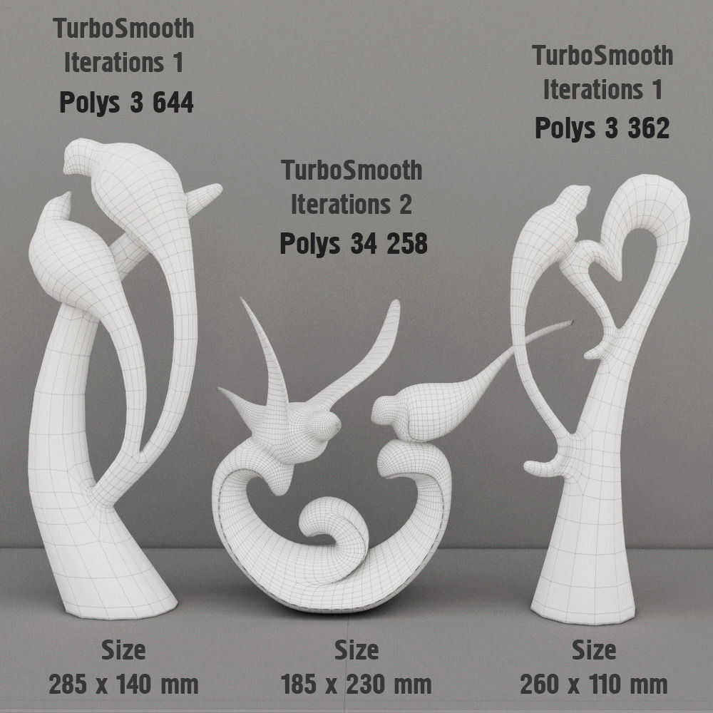 Bird Sculpture 3D model_2