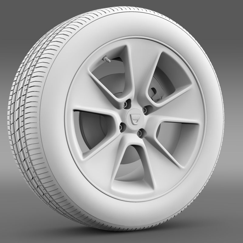 Dacia Logan wheel 3D model_6