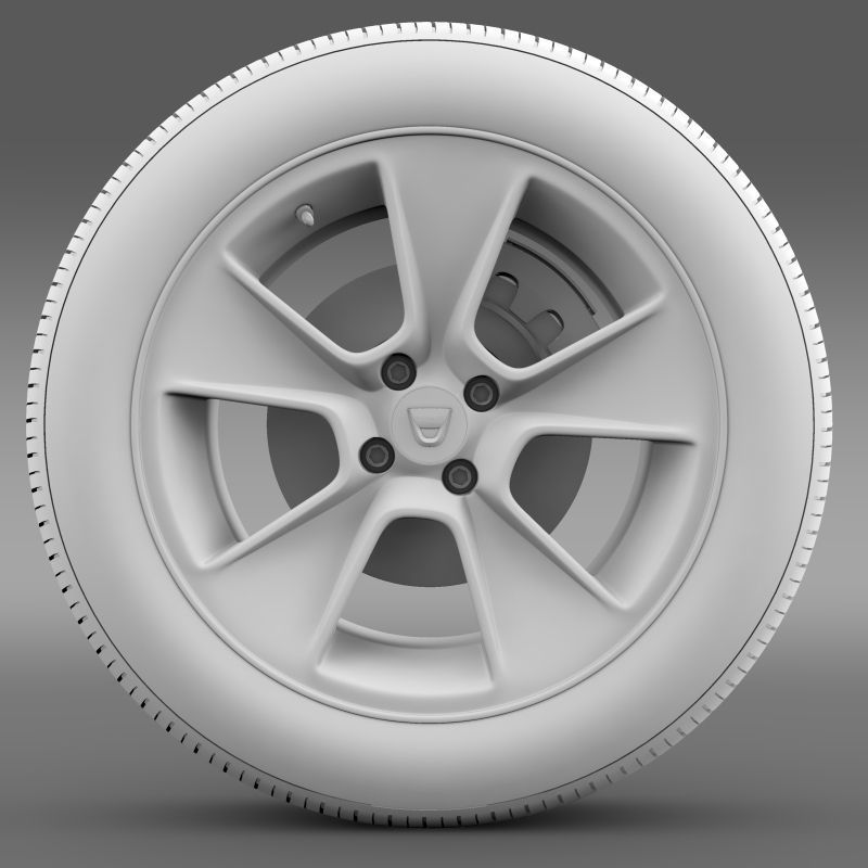 Dacia Logan wheel 3D model_7