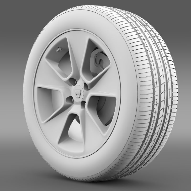 Dacia Logan wheel 3D model_8