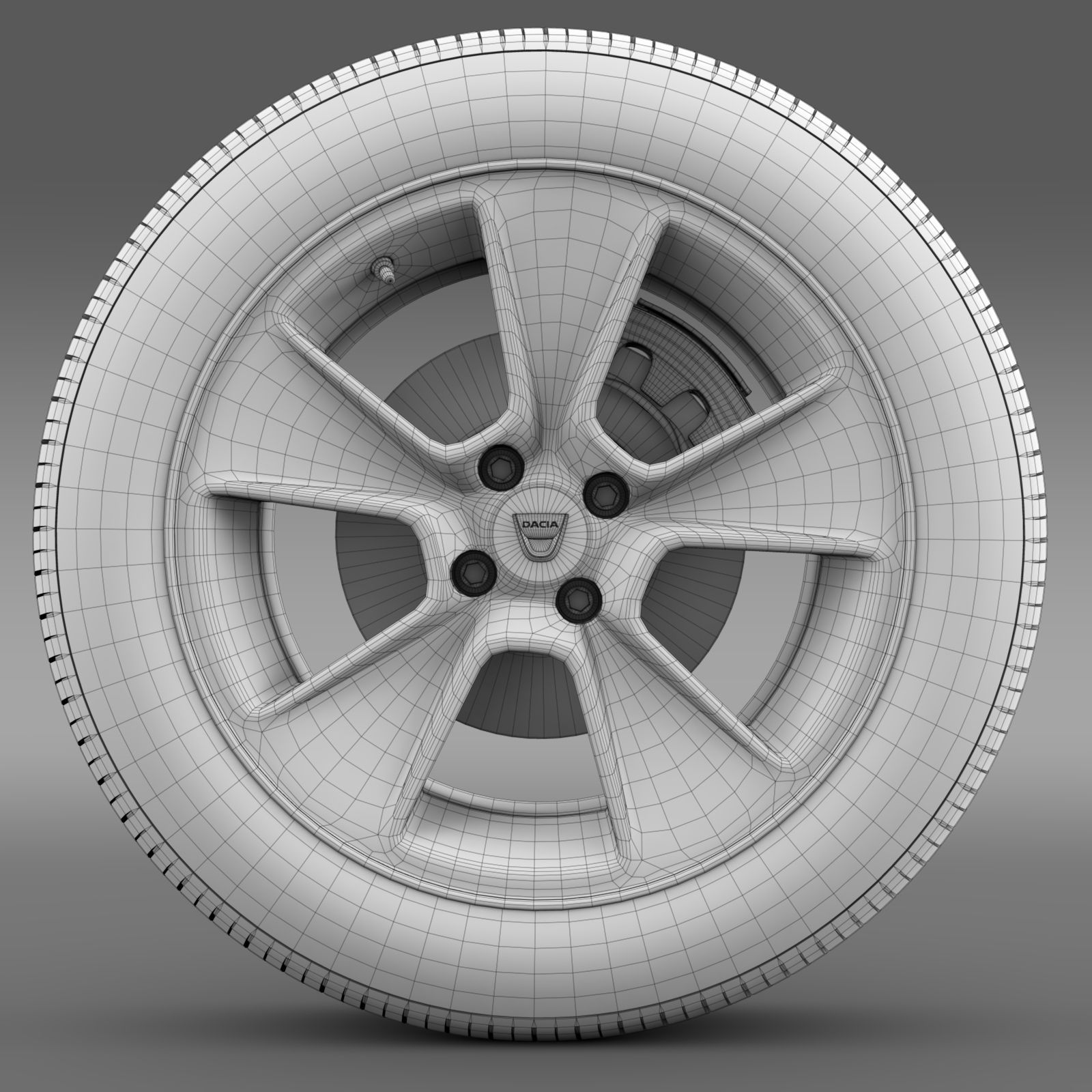 Dacia Logan wheel 3D model_10