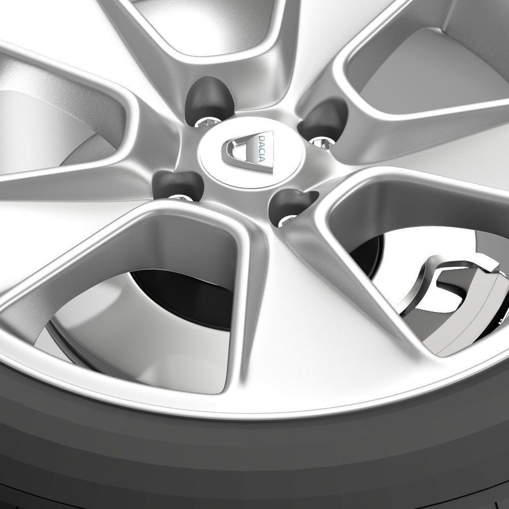 Dacia Logan wheel 3D model_3
