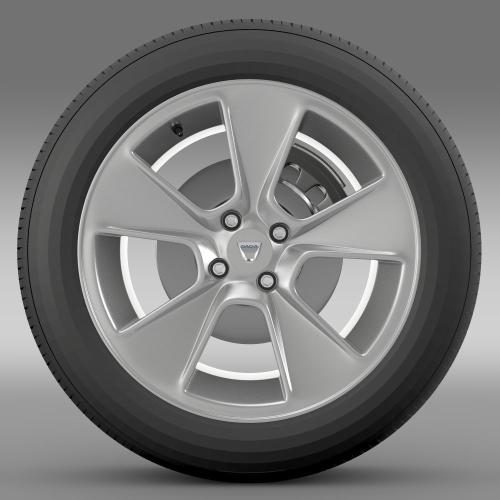 Dacia Logan wheel 3D model_1