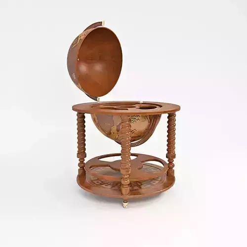 Vintage Globe Bar 3D model