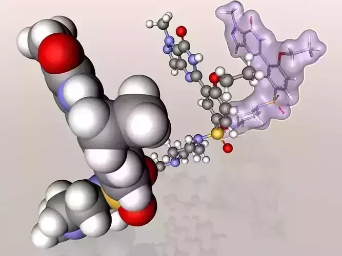 Viagra molecule 3D model