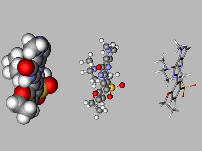 Viagra molecule 3D model_2