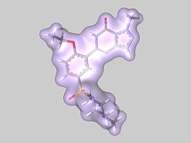 Viagra molecule 3D model_5