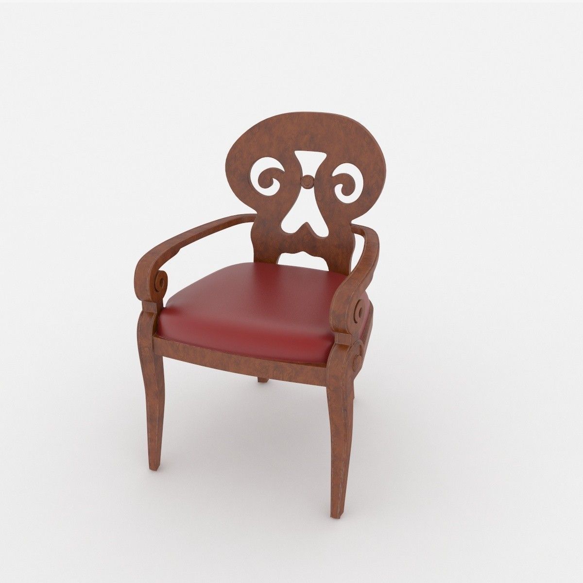 Leather chair for the office Free 3D model_3