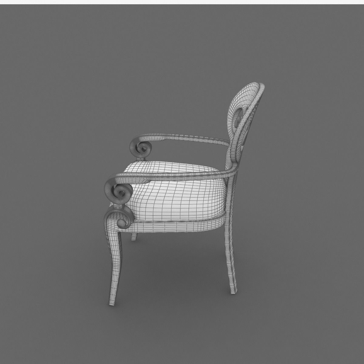 Leather chair for the office Free 3D model_7