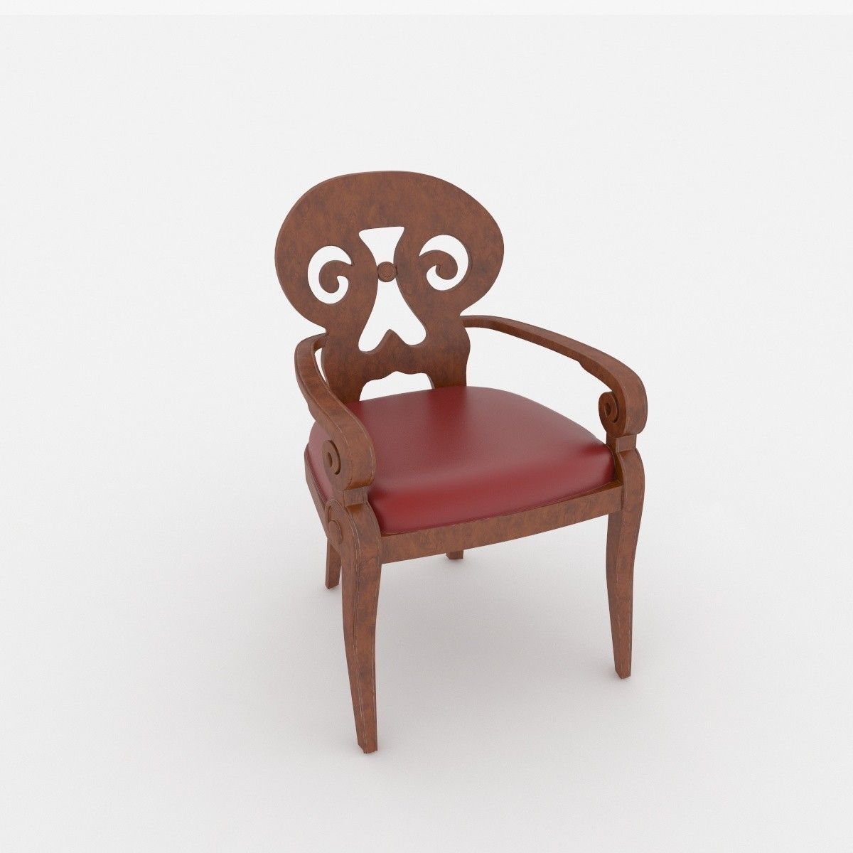 Leather chair for the office Free 3D model_1