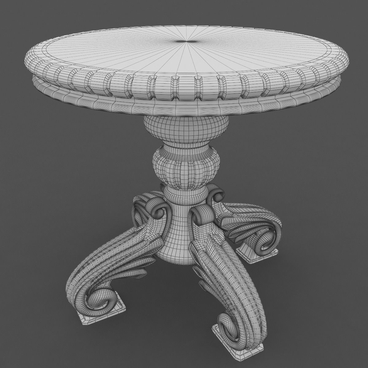 High coffee table Free 3D model_5
