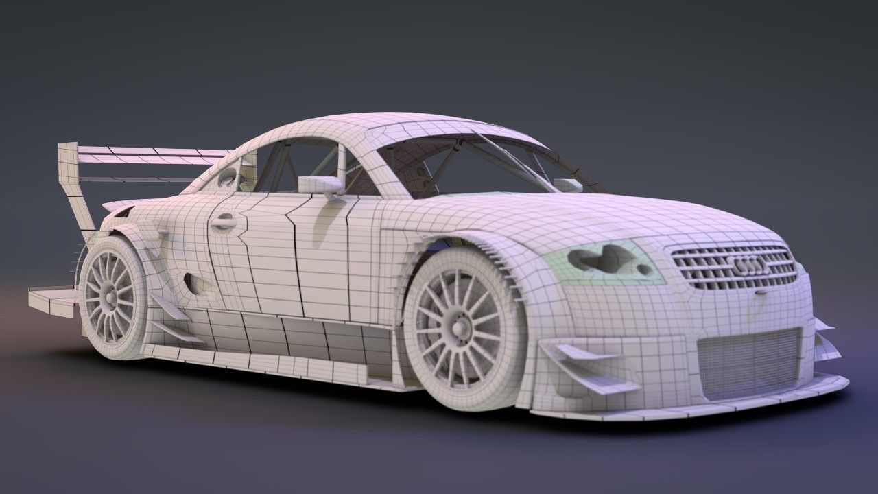 Audi TT-R DTM 2003 - Hasseroeder 3D model_11