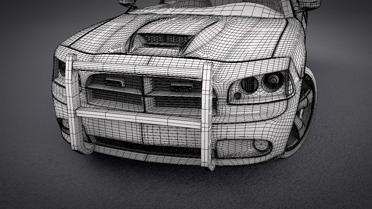 Dodge Charger SRT8 2006 Police - normal - carrig 3D model_14