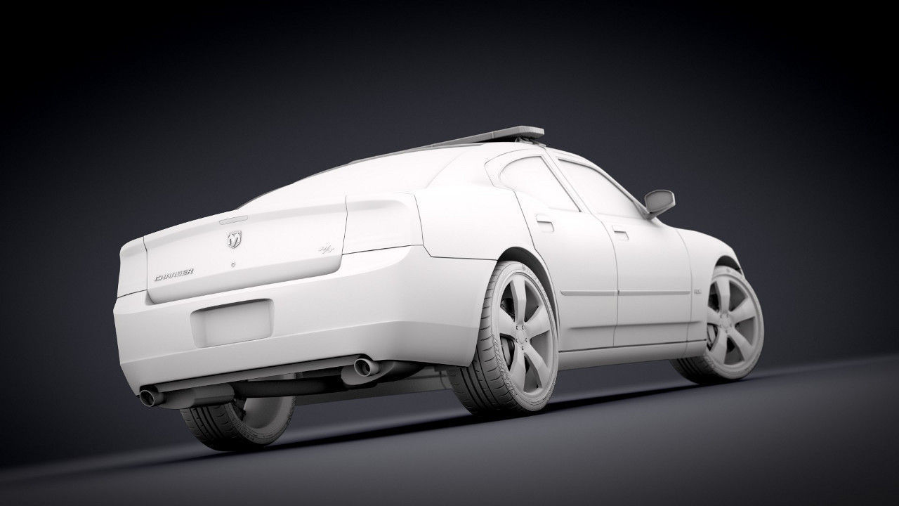 Dodge Charger SRT8 2006 Police - normal - carrig 3D model_11