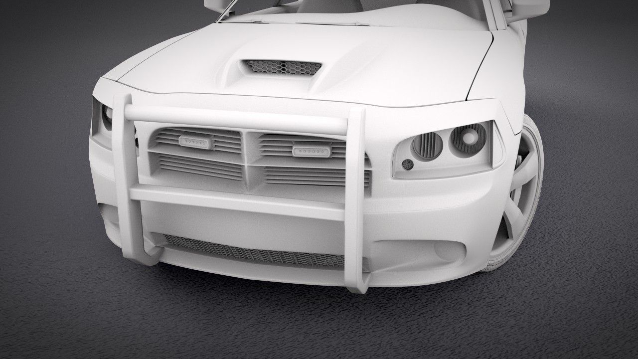 Dodge Charger SRT8 2006 Police - normal - carrig 3D model_12